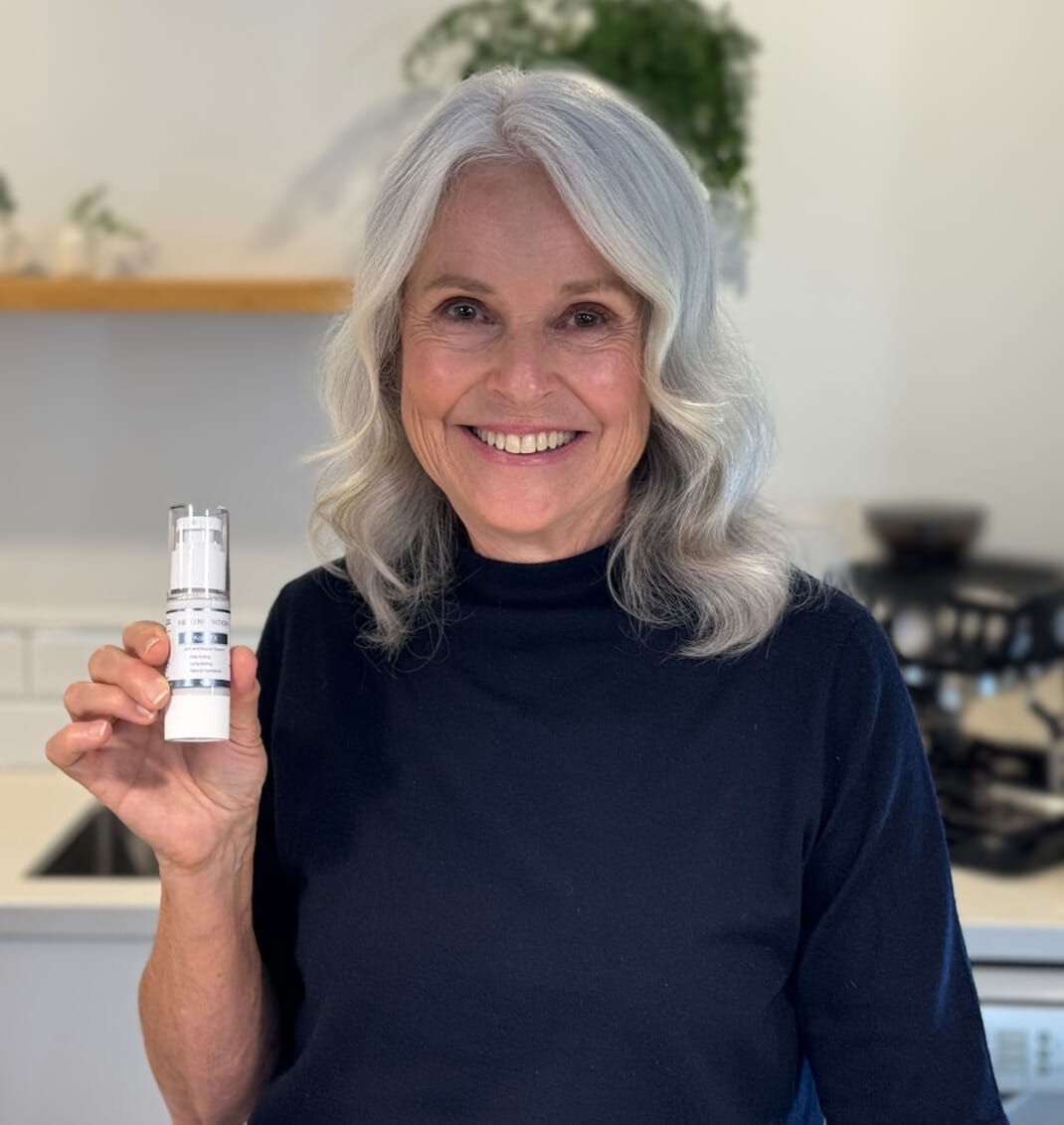 Judy Bailey holding Koru FX