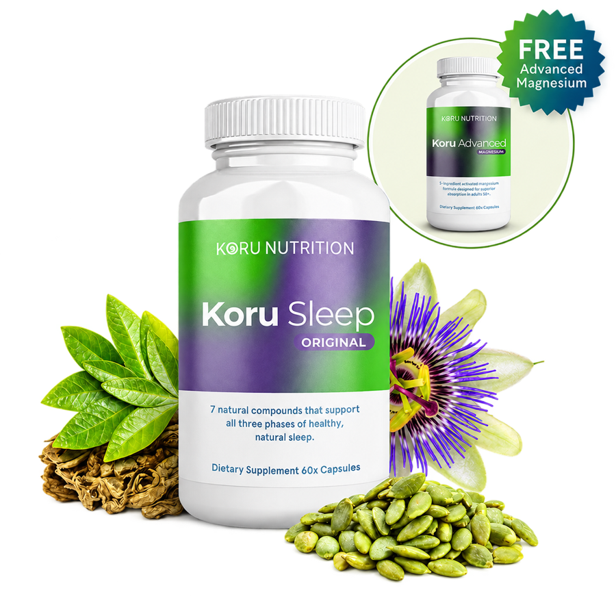 1 bottle of Koru Sleep with a free bottle of Koru Advanced Magnesium
