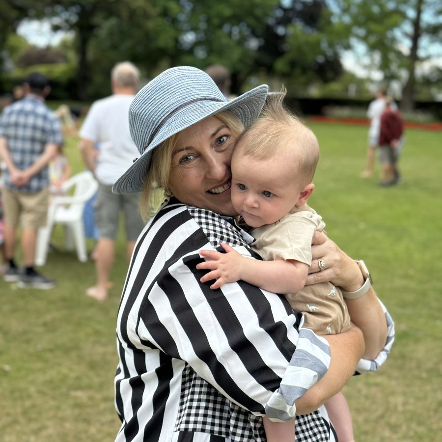 Jen with her grandson